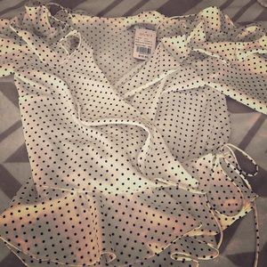 Ruffled polka dot top